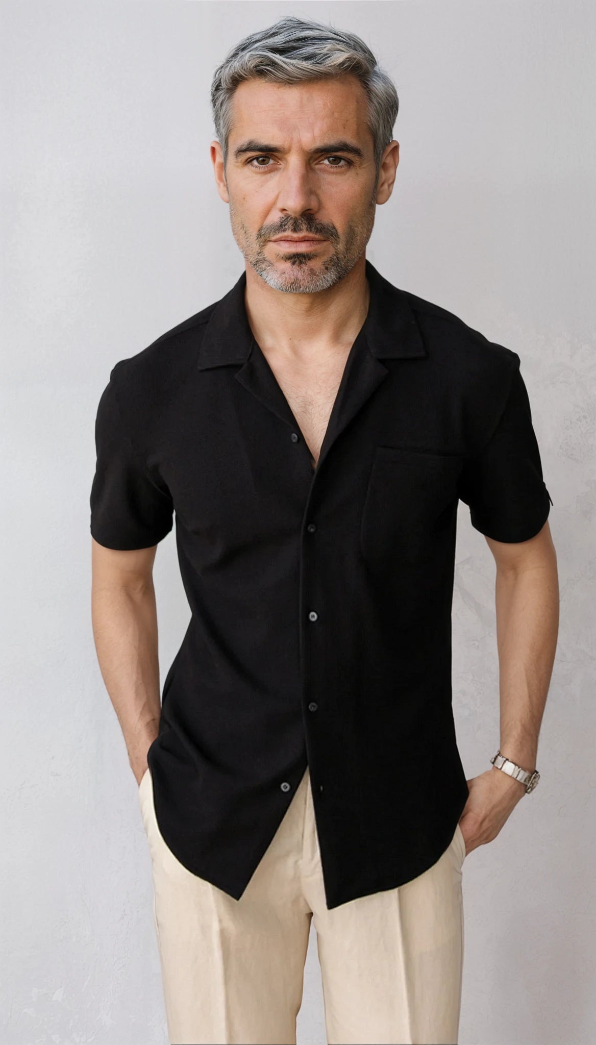 Radcliffe Textured Camp Collar Shirt-6