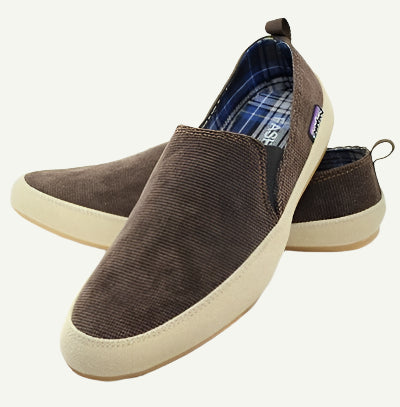 Men's Slip-On Shoes Brown Size 10 Corduroy-2