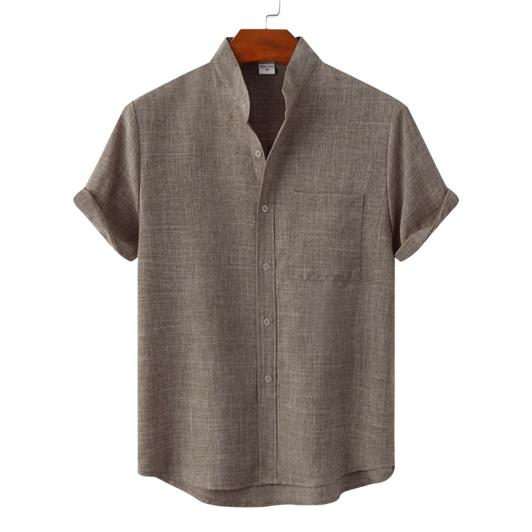 Variant image for Stylish Arthur Linen Blend Shirt - Men's Short Sleeve Casual Top-1