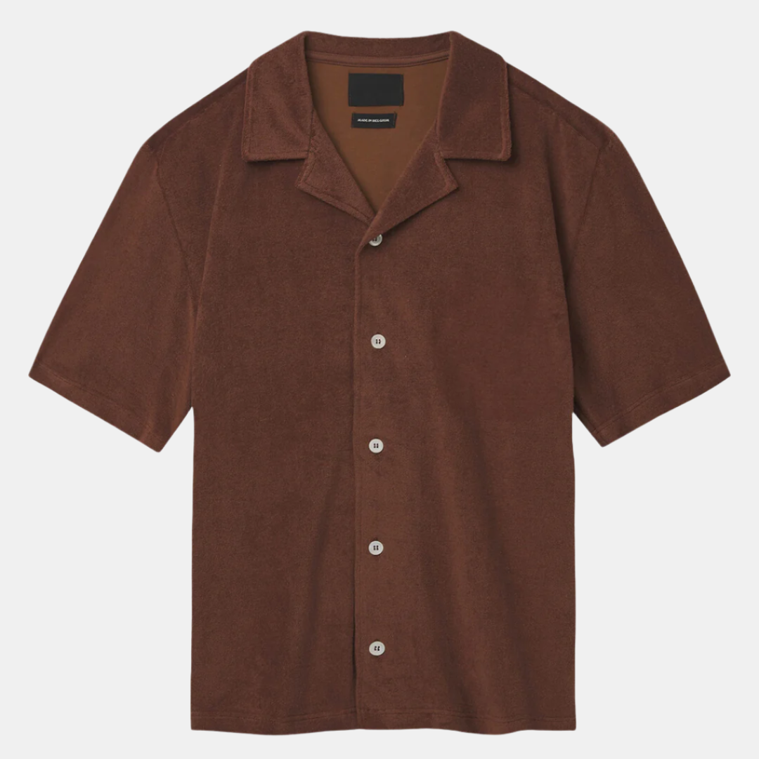 Coastal Comfort Men's Shirt - Relaxed Terry Design-1