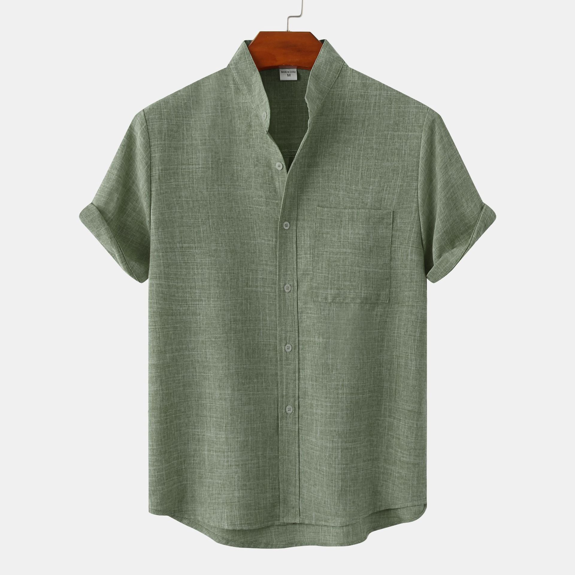 Variant image for Stylish Arthur Linen Blend Shirt - Men's Short Sleeve Casual Top-16
