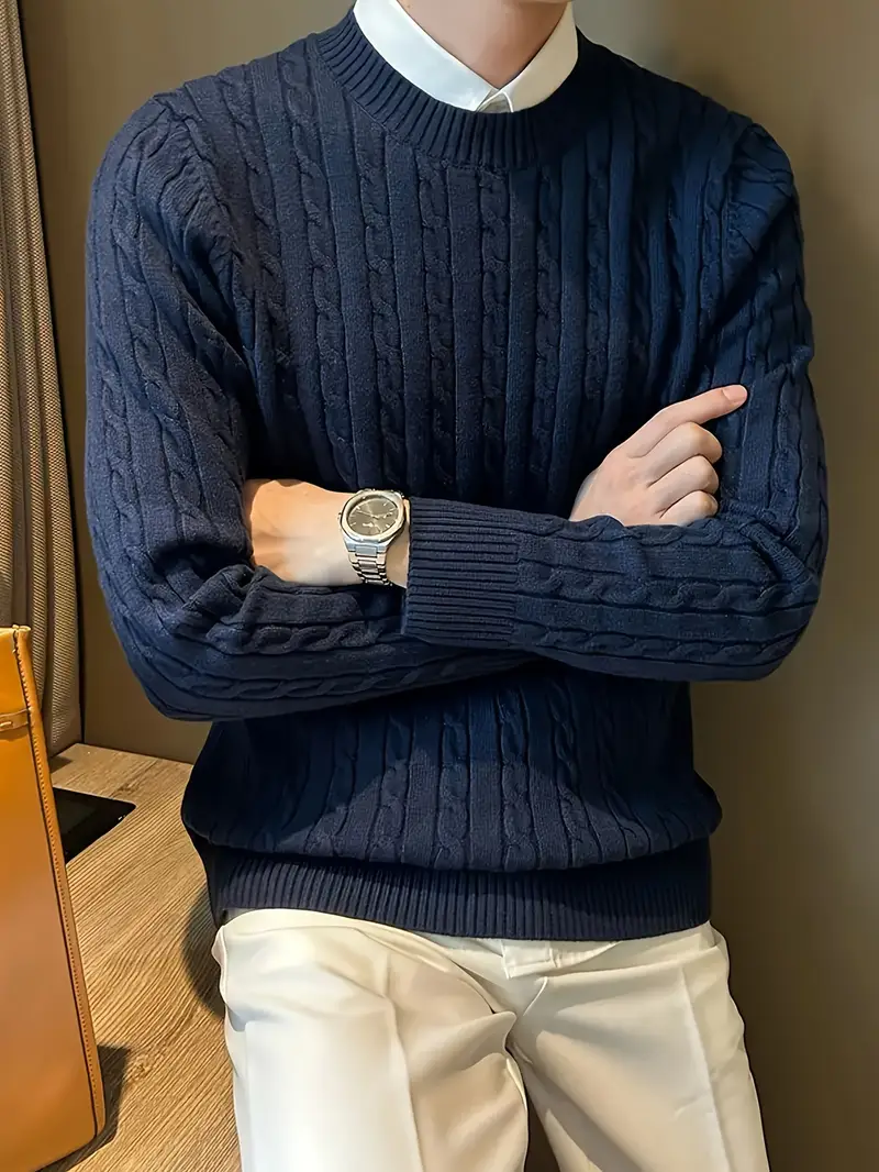 Variant image for Timeless Cable Knit Sweater for Men-1
