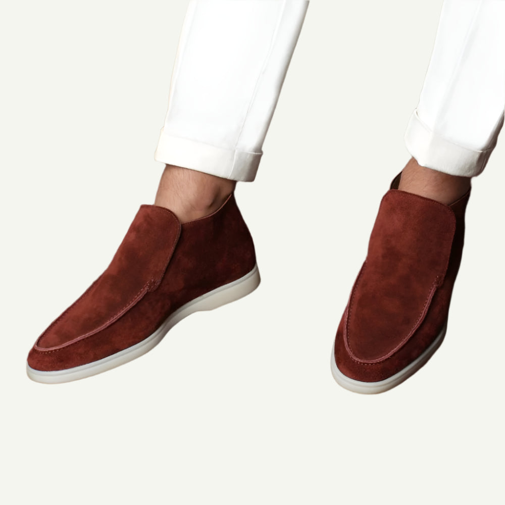 Luxe Men's Suede Loafers - Classic Penny Design-6