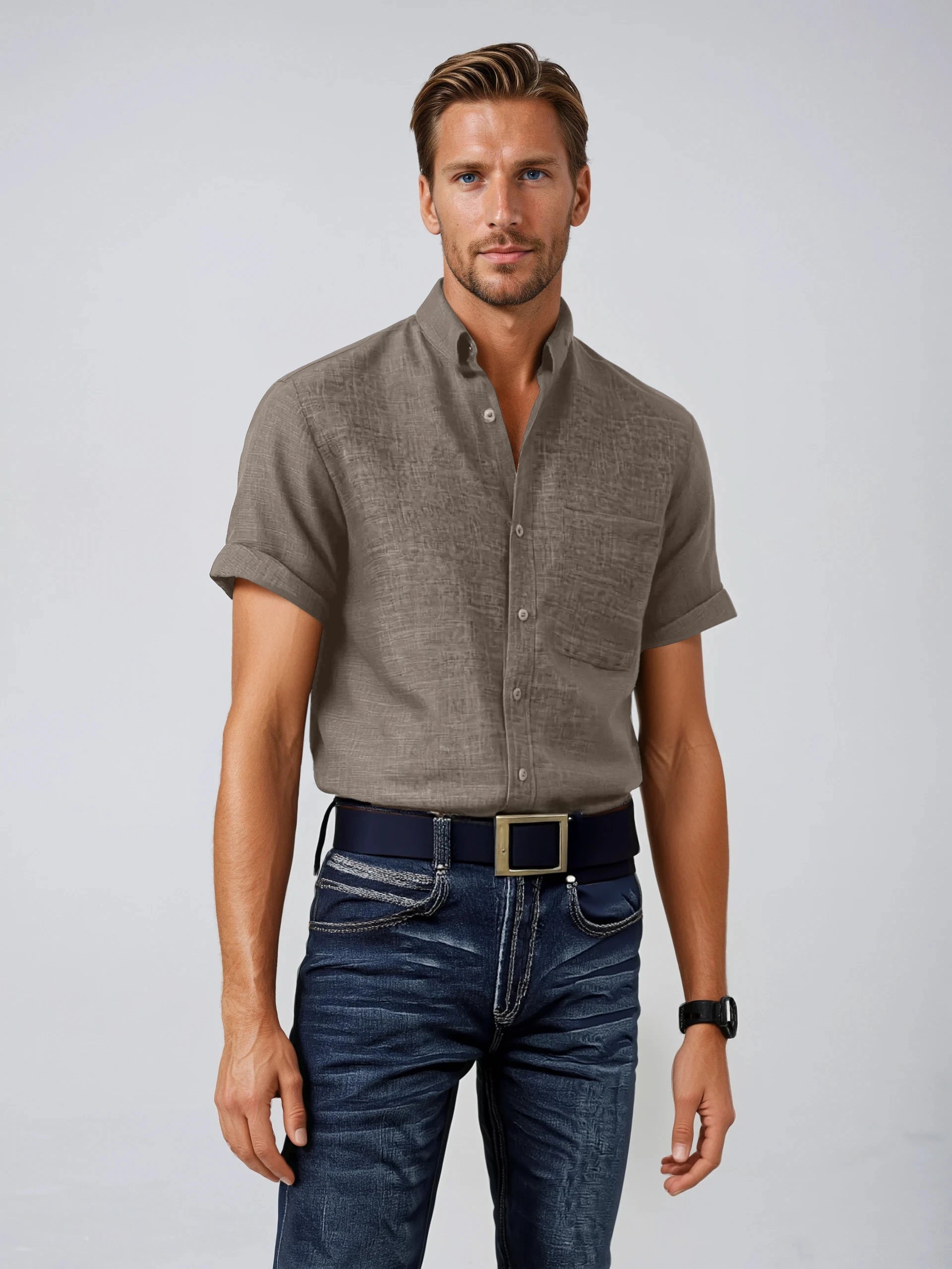 Echleo | Stylish Wexley Linen Blend Shirt