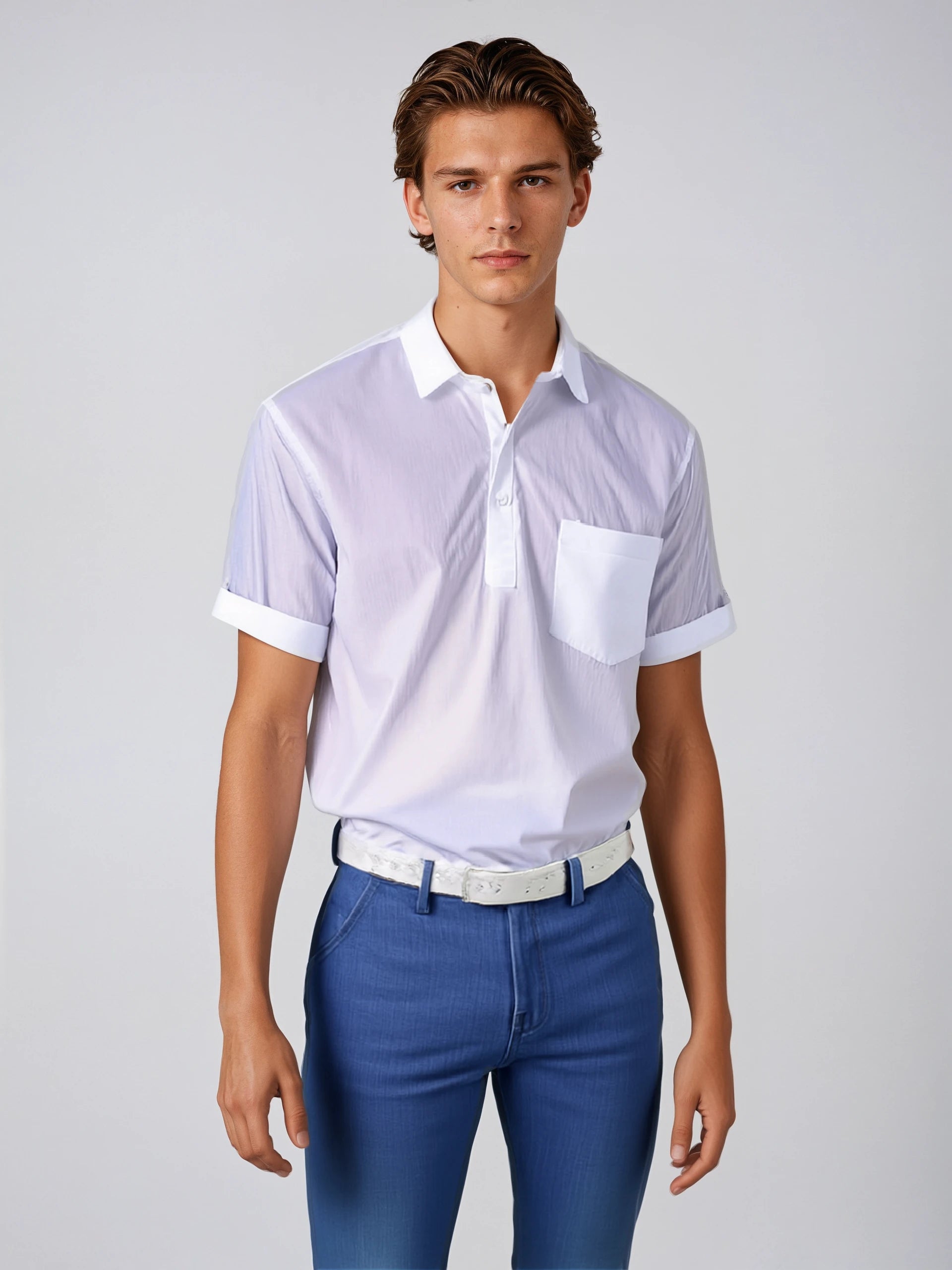 Echleo | Luxe Linen Polo Shirt - Breathable Comfort