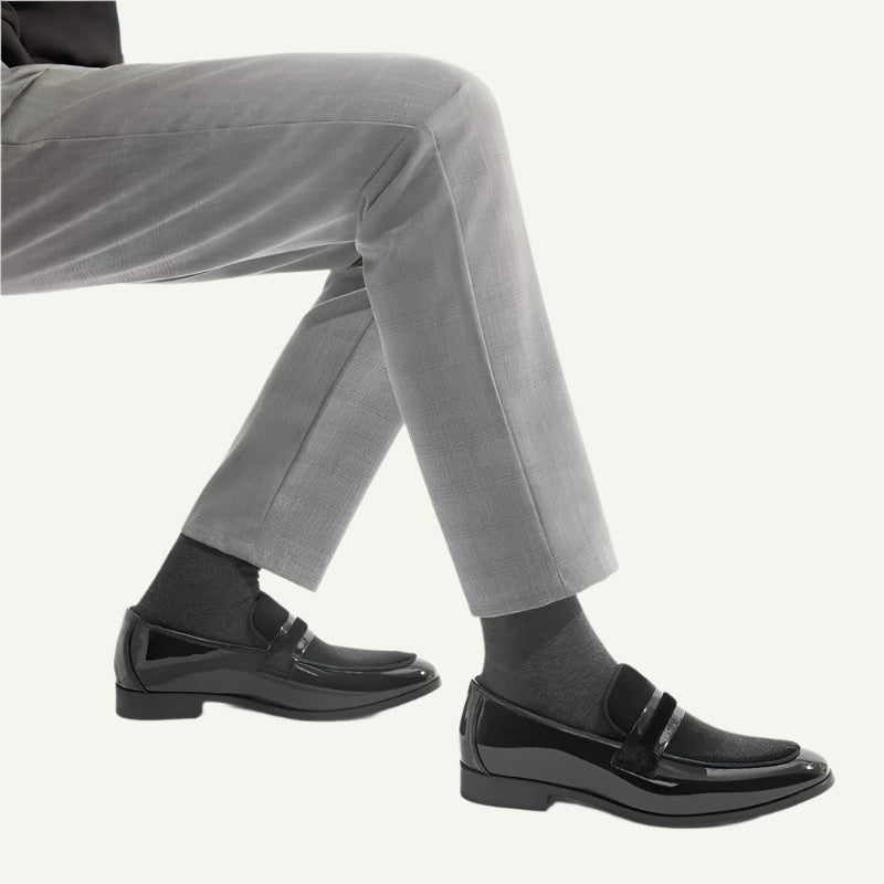 Luxe Black Patent Loafers for Women-3