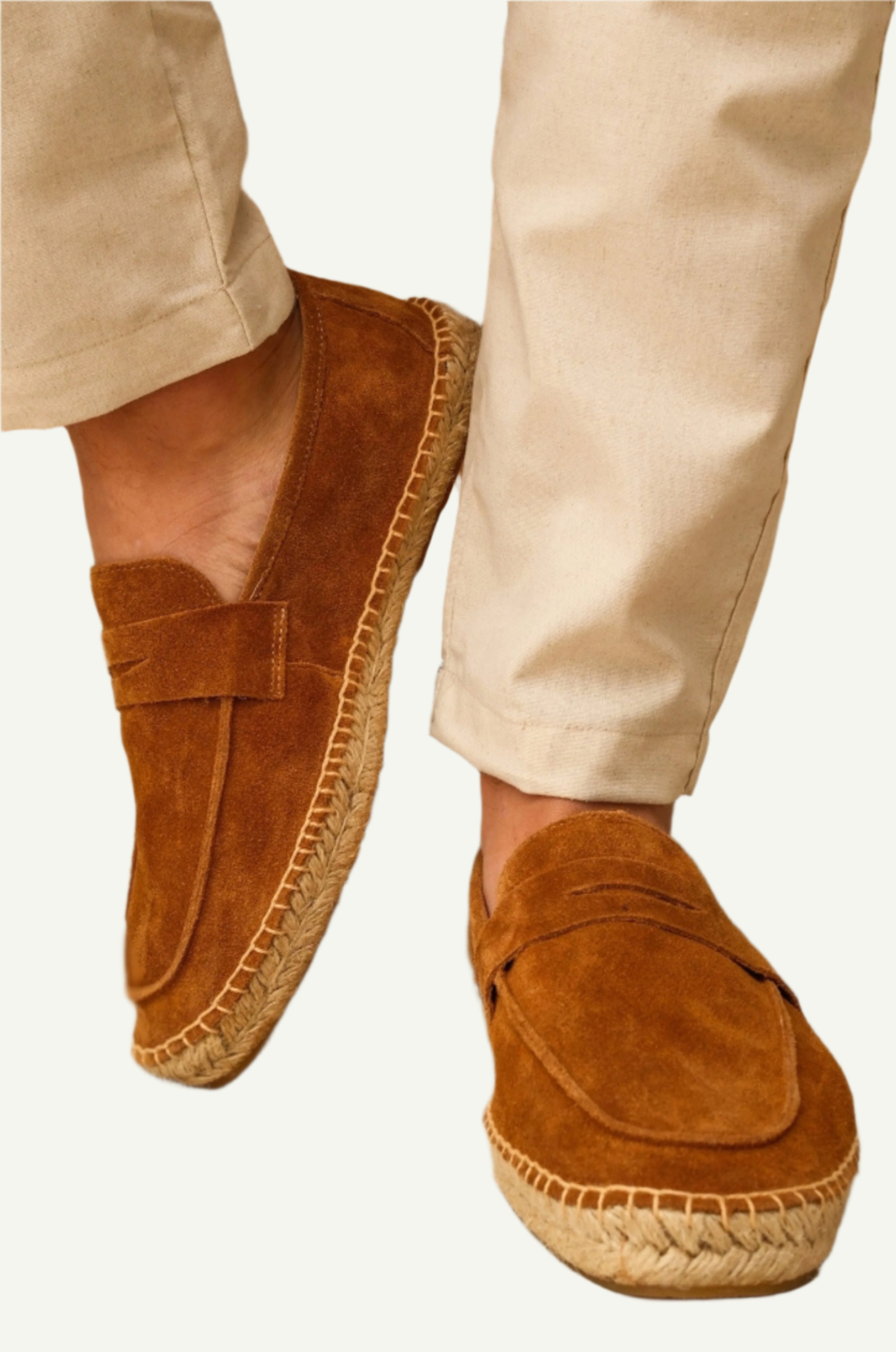 Alberto Suede Women's Loafers - Chic Espadrille Style-2