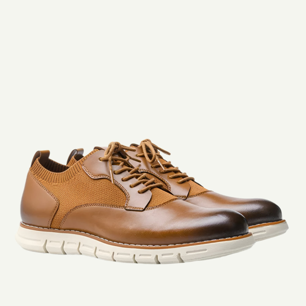 LuxeStep Brown Leather Loafers-4