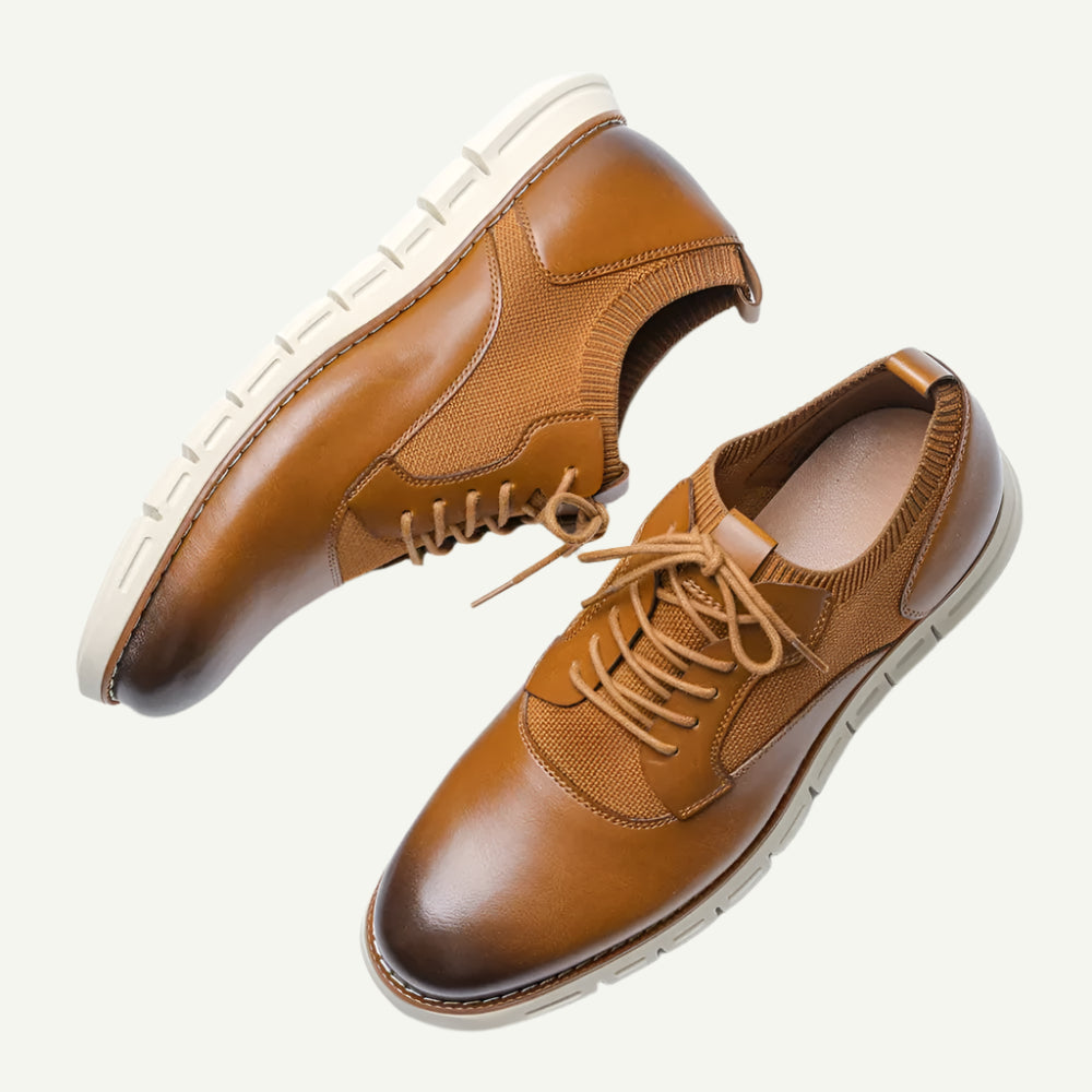 LuxeStep Brown Leather Loafers-3