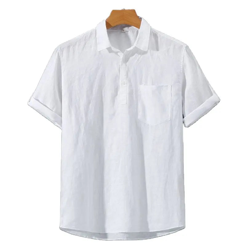 Luxe Linen Polo Shirt - Breathable Comfort-2