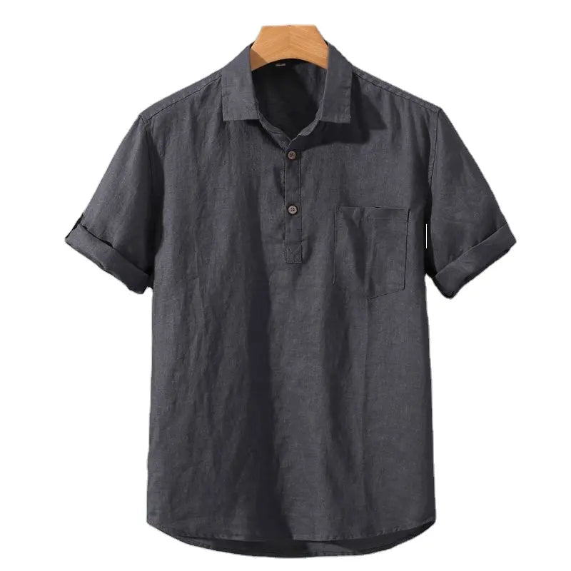 Variant image for Luxe Linen Polo Shirt - Breathable Comfort-11