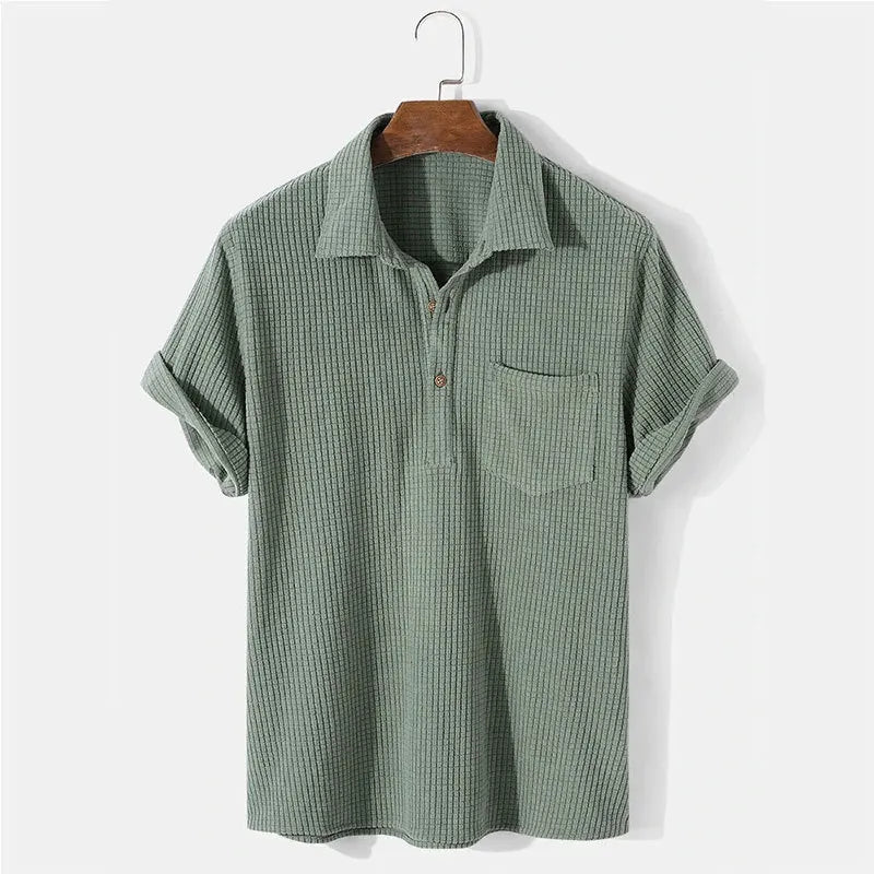Waffle Textured Men's Shirt-5