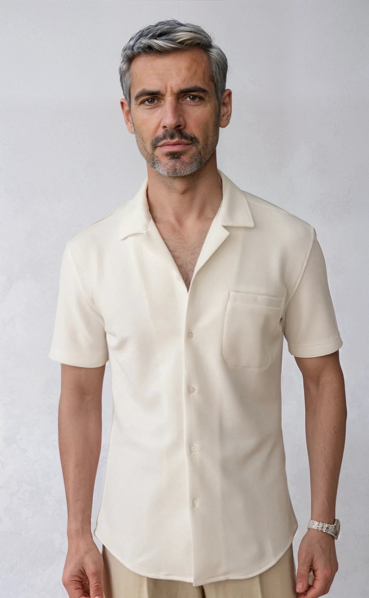 Radcliffe Textured Camp Collar Shirt-2