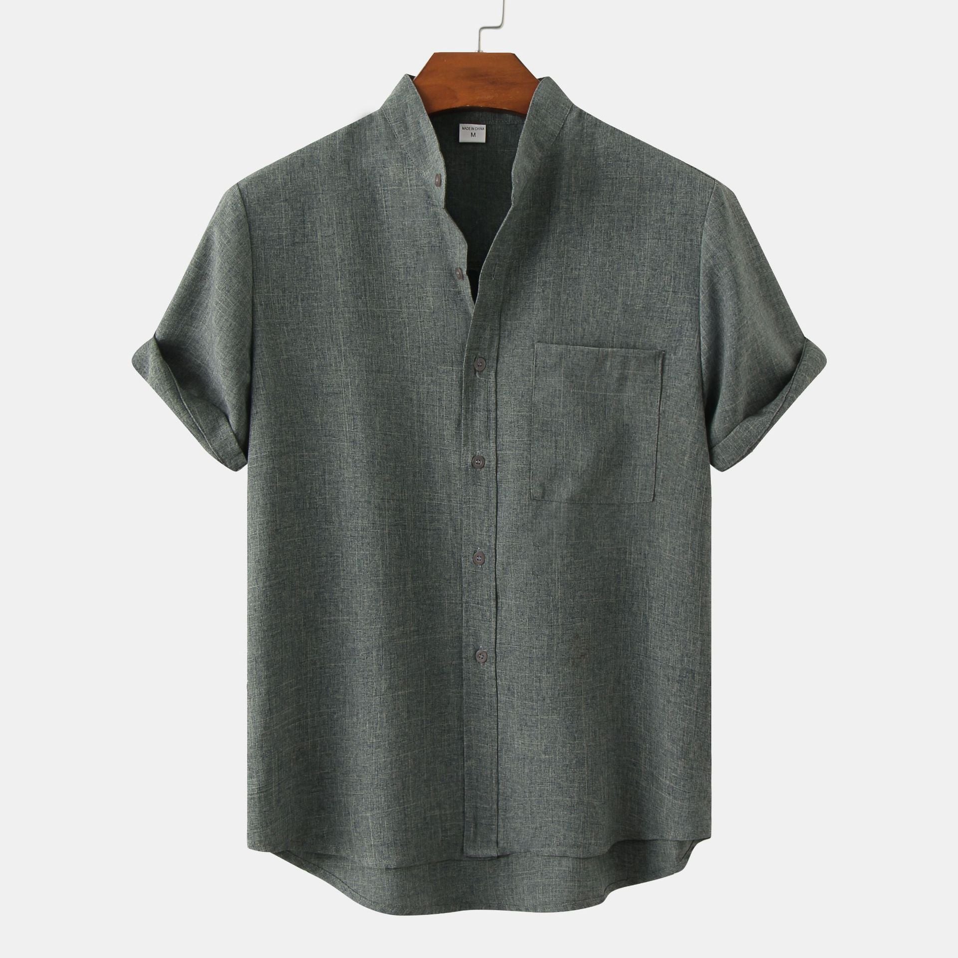 Variant image for Stylish Arthur Linen Blend Shirt - Men's Short Sleeve Casual Top-11