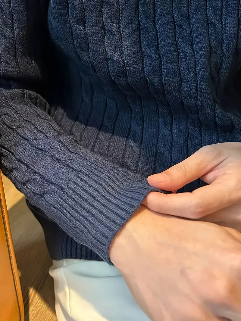 Timeless Cable Knit Sweater for Men-4