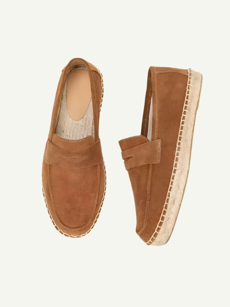 Alberto Suede Women's Loafers - Chic Espadrille Style-3