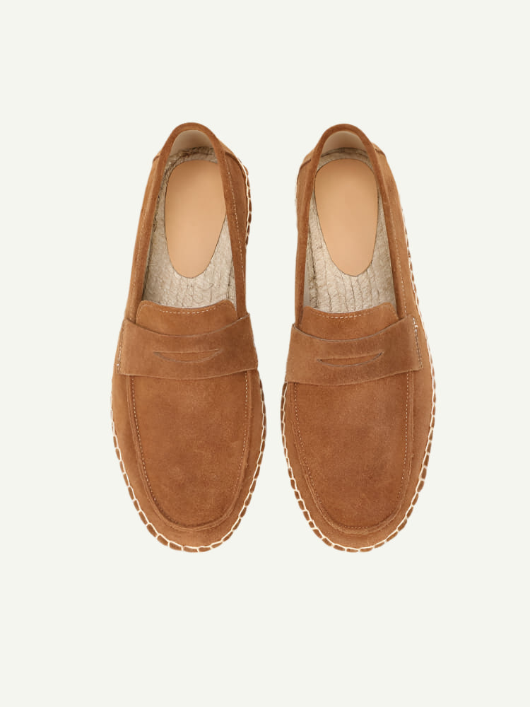 Alberto Suede Women's Loafers - Chic Espadrille Style-5