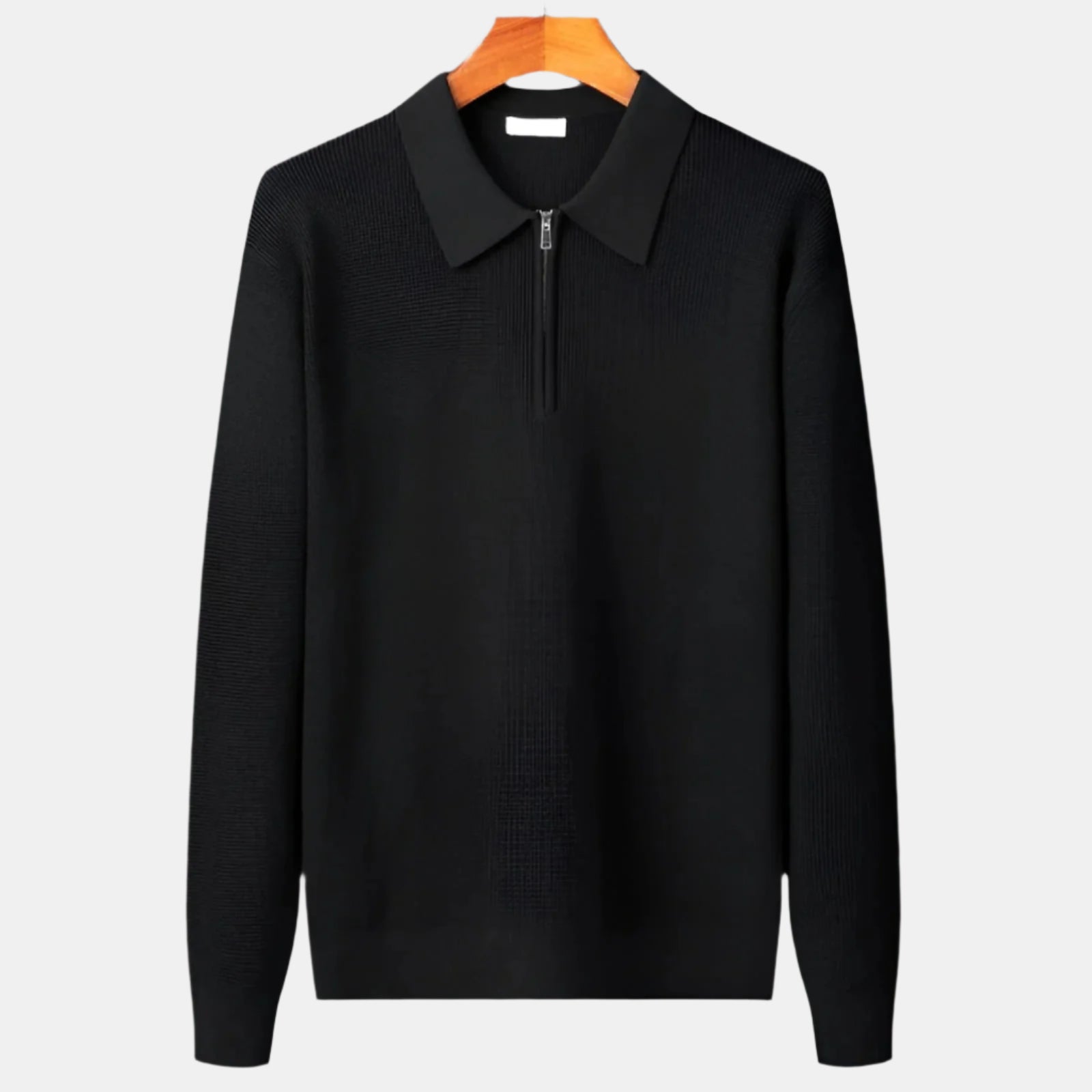 Modern Quarter-Zip Mens Sweater - Textured Knit, Casual & Smart-Casual Wear-1