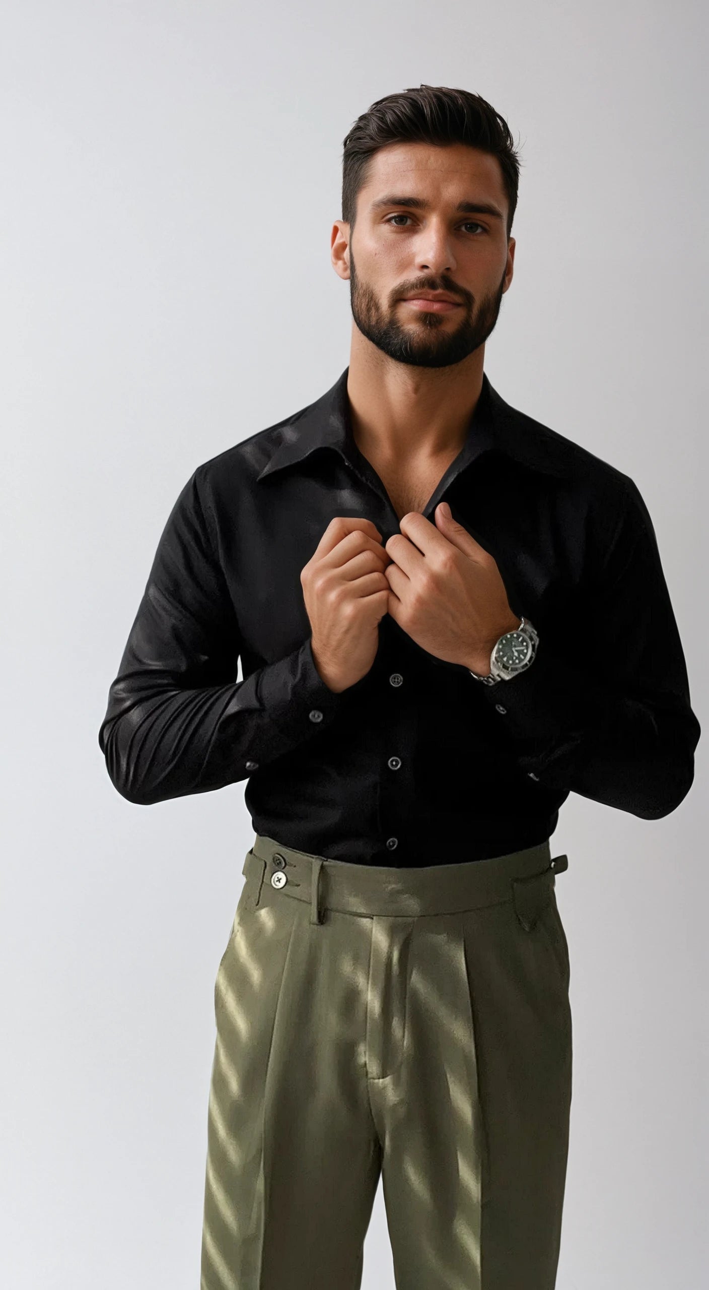Stylish Classic Cotton Blend Shirt for Men-4