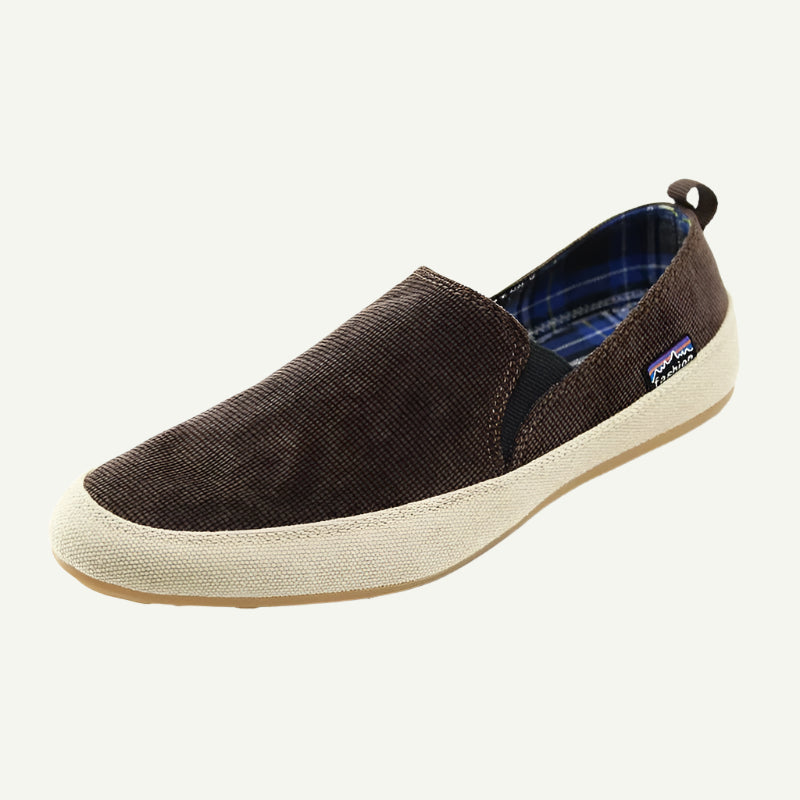 Men's Slip-On Shoes Brown Size 10 Corduroy-1