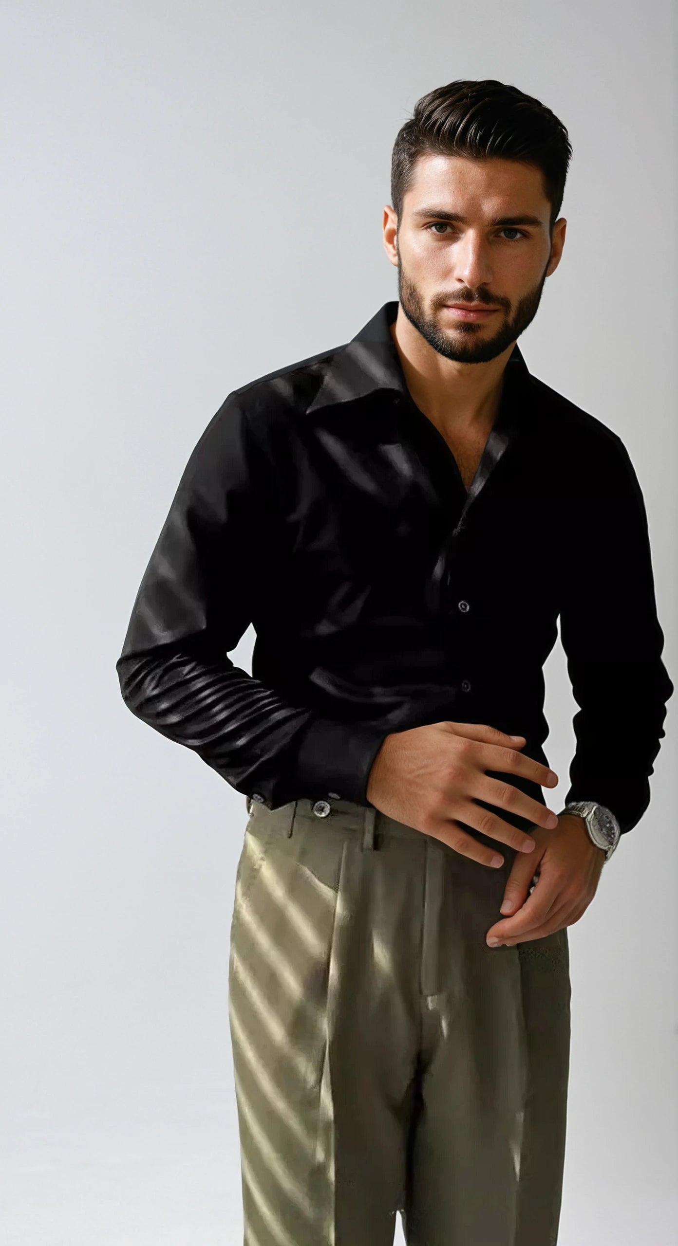 Stylish Classic Cotton Blend Shirt for Men-5