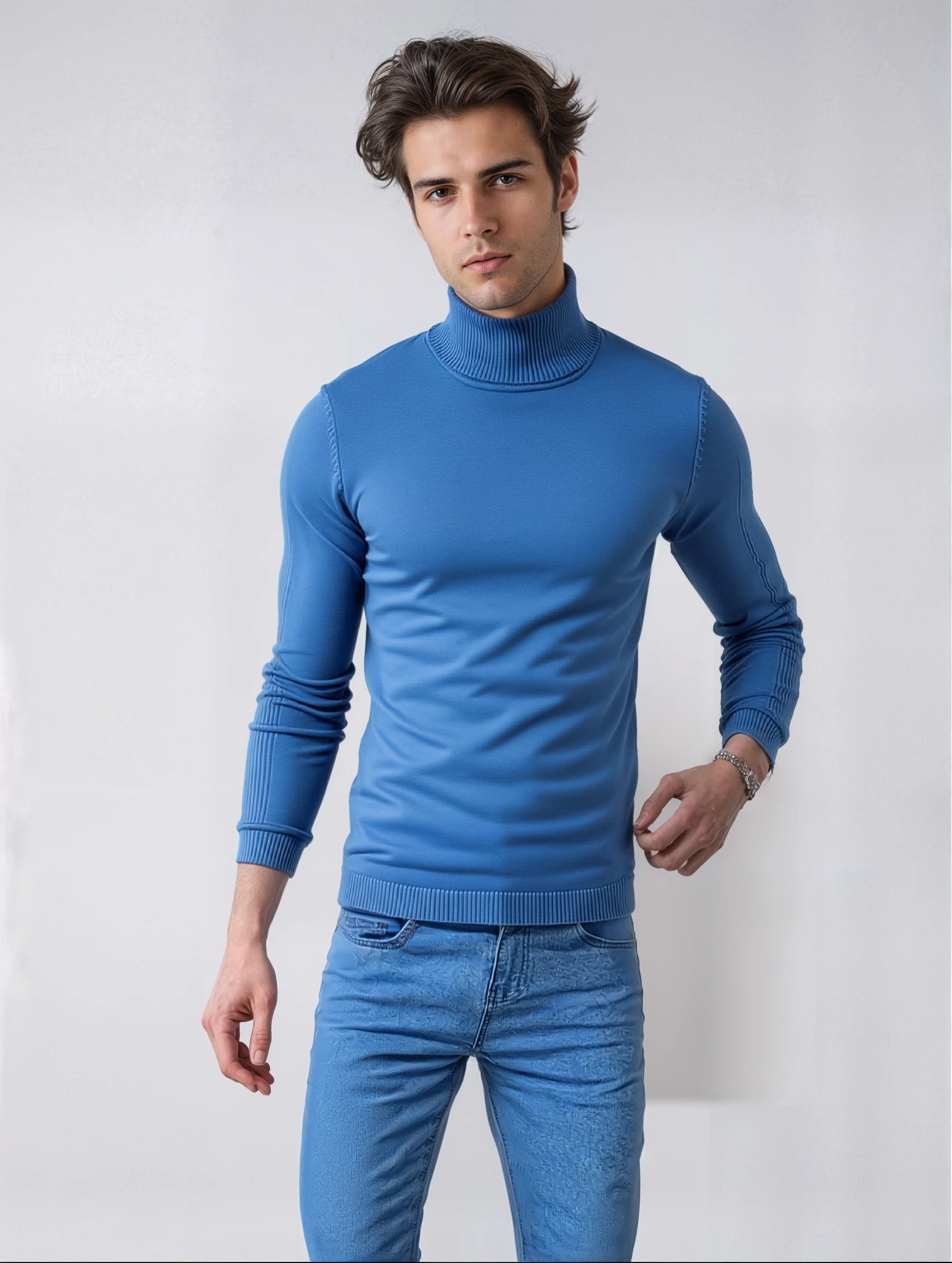 Echleo | Chic Men's Turtleneck Sweater – Modern Knit Style