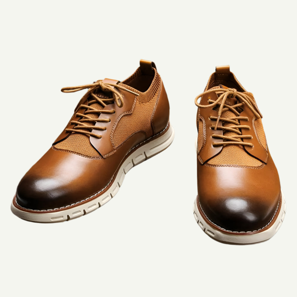 LuxeStep Brown Leather Loafers-1