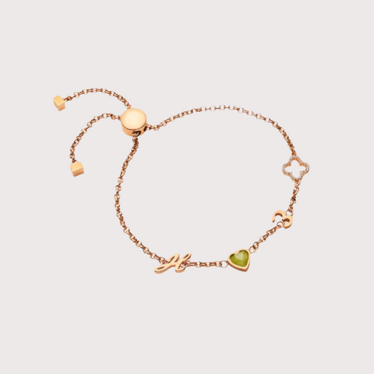 LIVERA - Charm-Armband aus Roségold