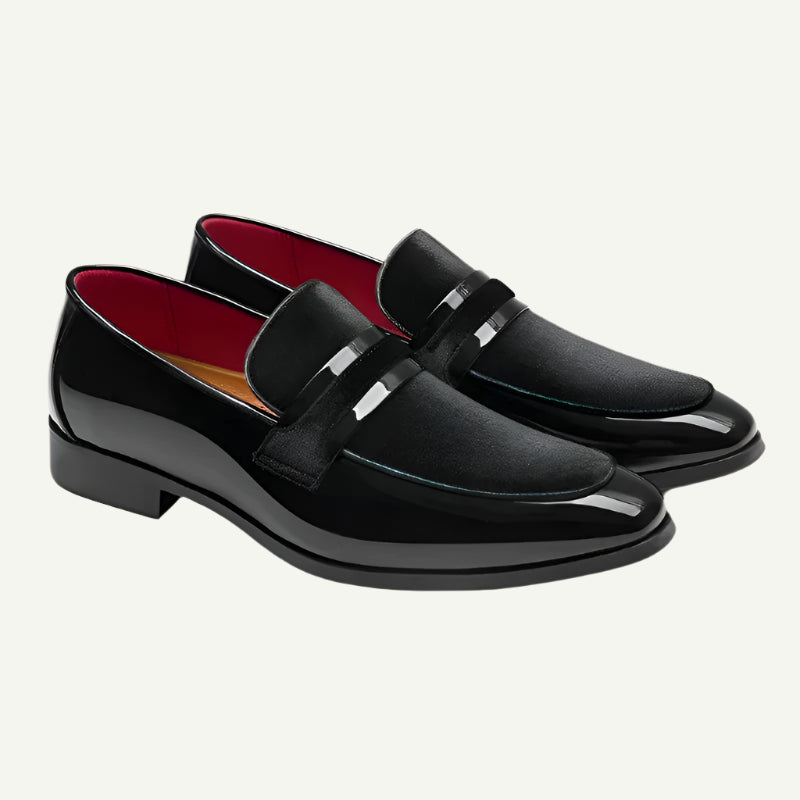 Luxe Black Patent Loafers for Women-5