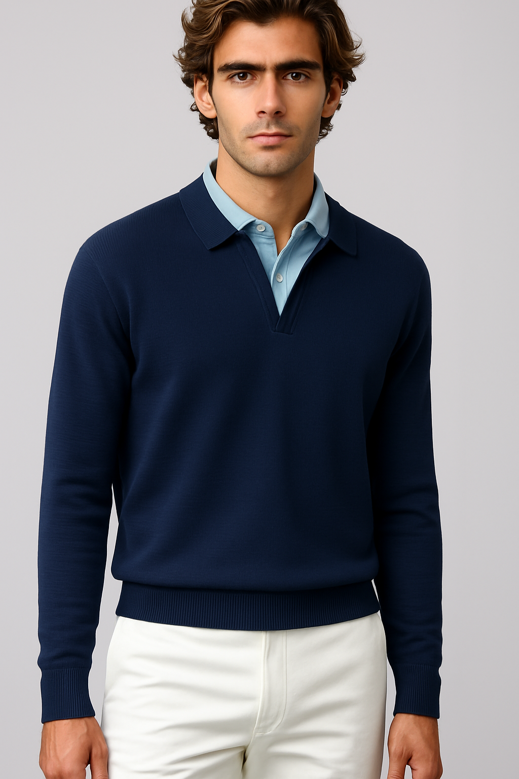 Echleo | Modern Quarter-Zip Mens Sweater