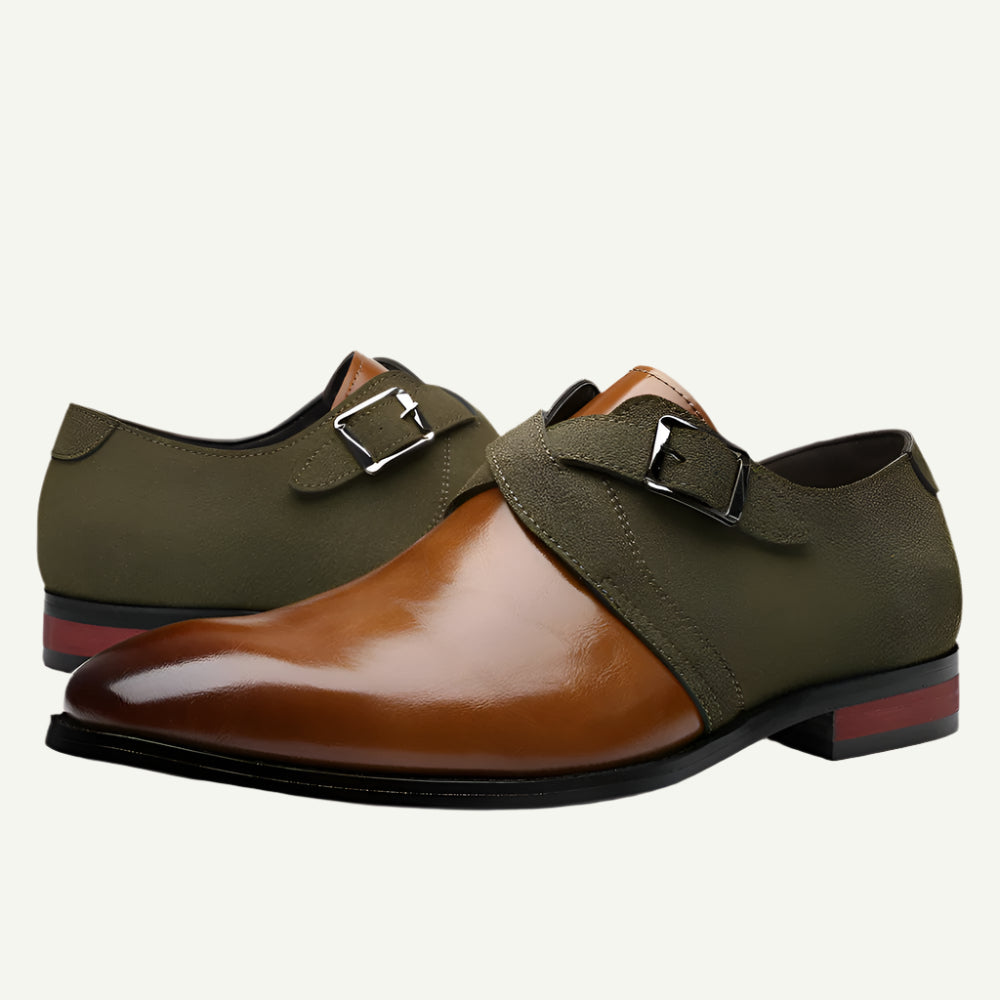 Luxe Suede Double Buckle Men's Loafers-6