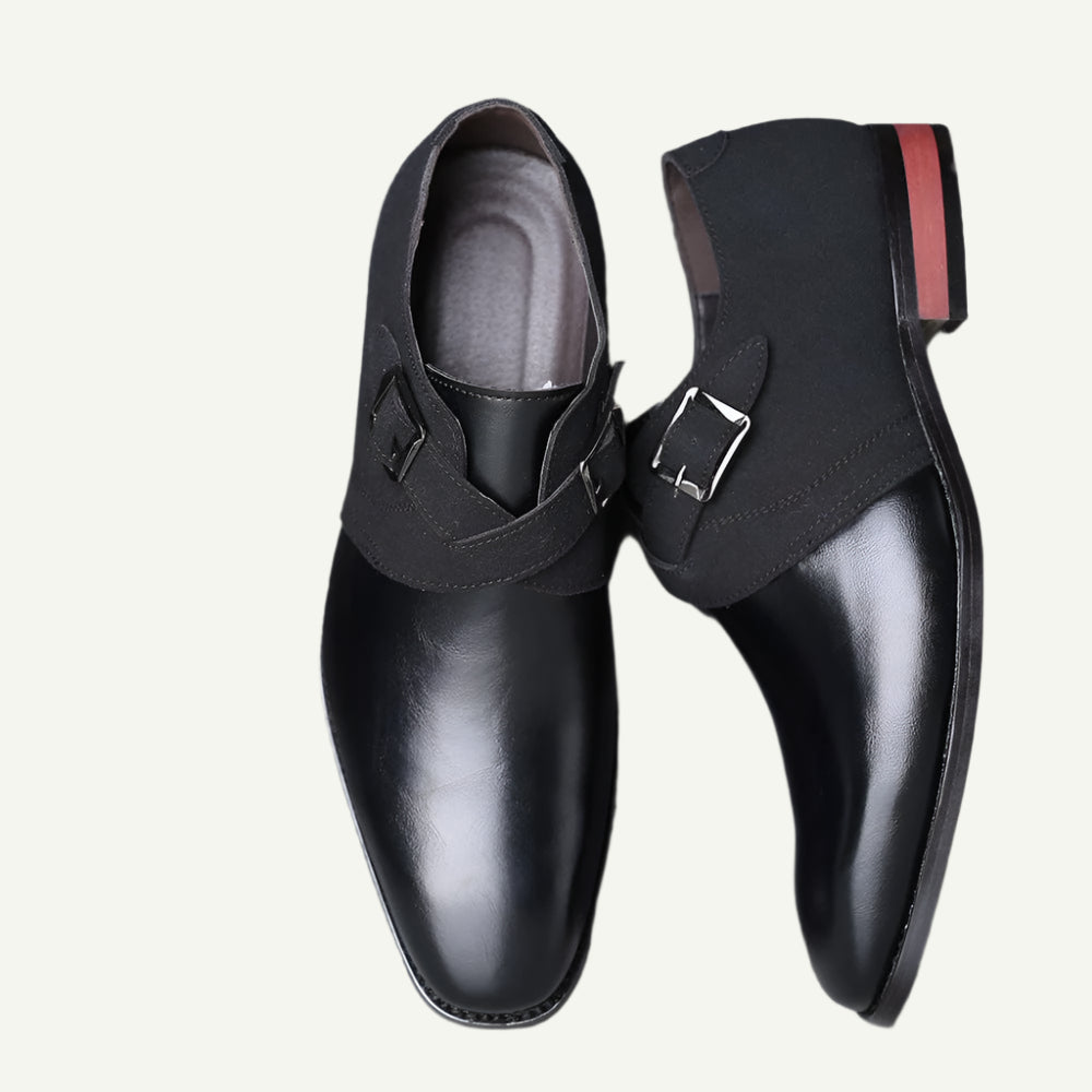 Luxe Suede Double Buckle Men's Loafers-5