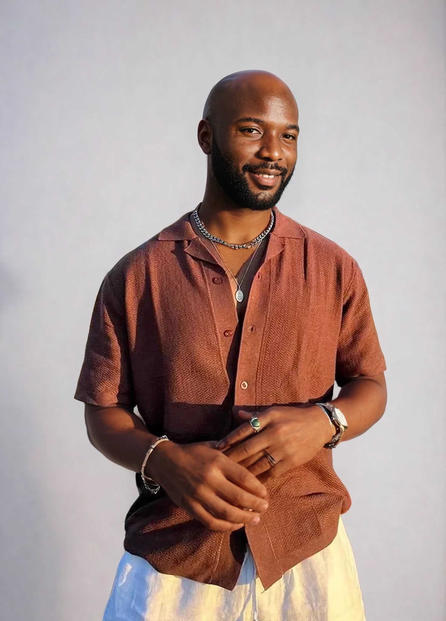 Coastal Comfort Men's Shirt - Relaxed Terry Design-3