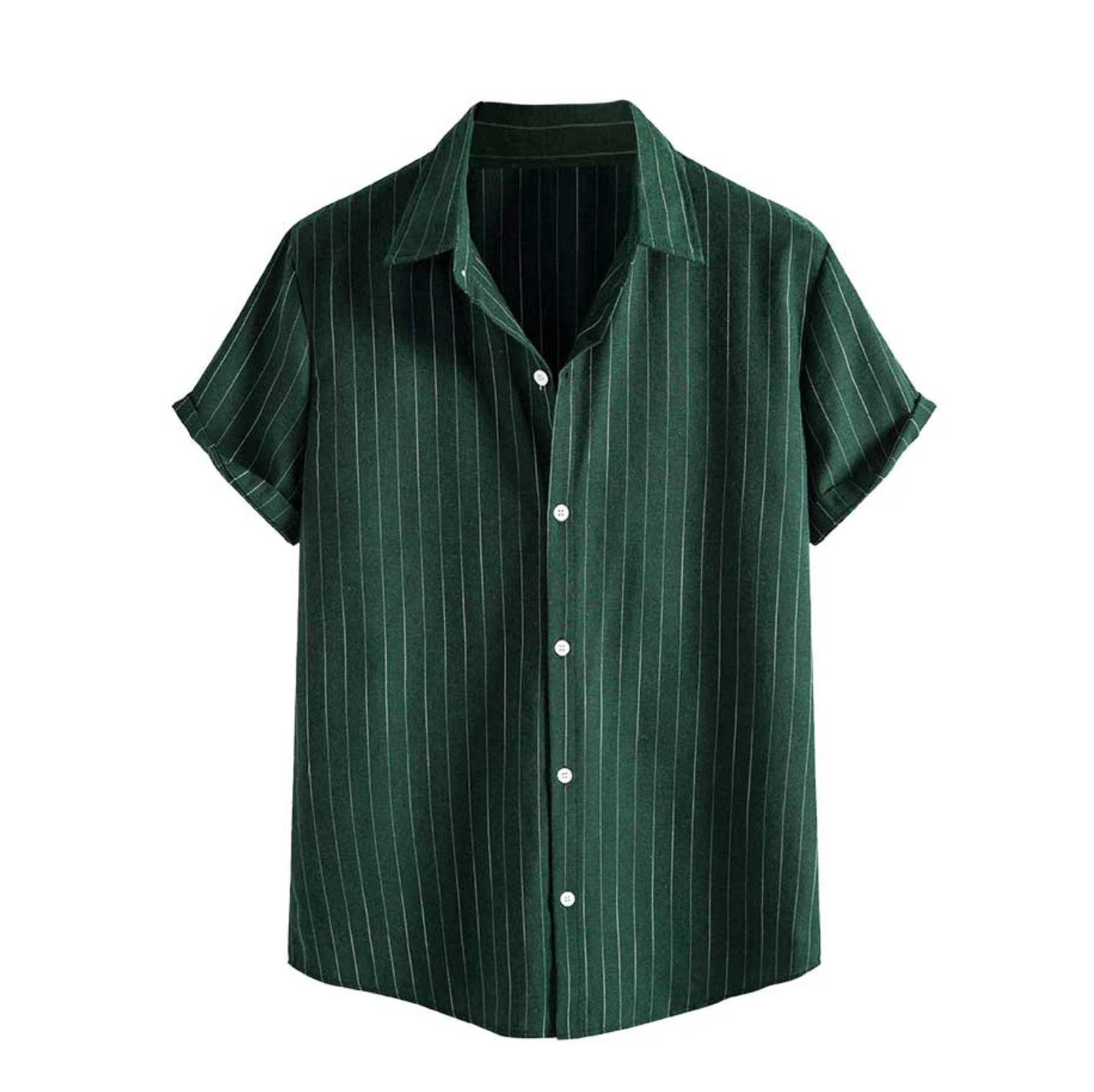 Luxe Black Pinstripe Linen Shirt-4